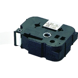 MAX ビーポップミニ用 ラミネートテープ 24mm幅 白 黒文字 8m巻 LM-L524BW
