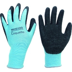 ミドリ安全 消臭機能糸使用 作業手袋 ハイグリップ天然ゴム背抜き 薄手 MHG130エチケット L MHG-130-ETIQUETTE-L