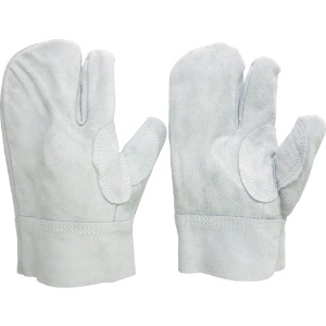 ミドリ安全 溶接用 牛床革手袋 3本指 MT-106-3P短 MT-106-3P-TAN