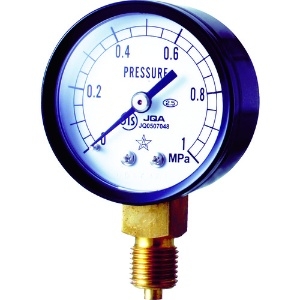右下 スター (圧力計)(A枠立型・φ50) 圧力レンジ0.0〜0.10MPa スター (圧力計)(A枠立型・φ50) 圧力レンジ0.0〜0.10MPa S-11-0.1MP