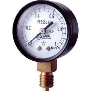 右下 スター (圧力計)(A枠立型・φ50) 圧力レンジ0.0〜0.40MPa スター (圧力計)(A枠立型・φ50) 圧力レンジ0.0〜0.40MPa S-11-0.4MP