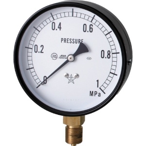 右下 スター (圧力計)(A枠立型・φ75) 圧力レンジ0.0〜0.60MPa S-31-0.6MP