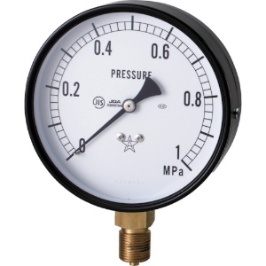 右下 スター (圧力計)(A枠立型・φ100) 圧力レンジ0.0〜1.00MPa S-41-1MP