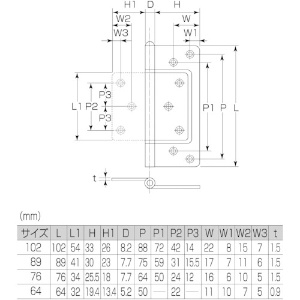 MK ステンレス イージー丁番 102 HL ステンレス イージー丁番 102 HL S-60KT 画像2