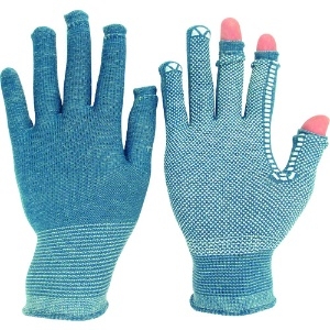 ミドリ安全 指先が使える手袋 スライドタッチeks (調温・消臭効果) デニムブルー L 指先が使える手袋 スライドタッチeks (調温・消臭効果) デニムブルー L STCH-EKS-DENIM-L