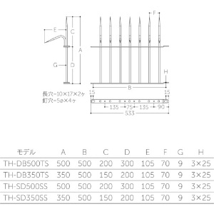 MK 鉄 忍び返し 350mm TH-DB350TS 鉄 忍び返し 350mm TH-DB350TS TADB350TSO 画像2