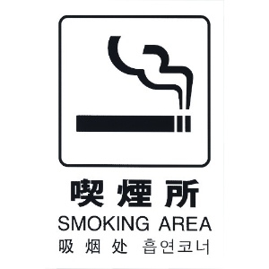 光 多国語ピクトサイン 喫煙所 多国語ピクトサイン 喫煙所 TGP2032-7