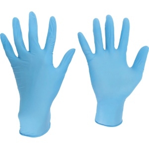 ミドリ安全 ニトリル使い捨て手袋 極薄 粉なし 青 L(100枚入) VERTE-710-N-L