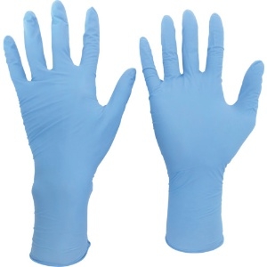 ミドリ安全 ニトリル使い捨て手袋 ロング 粉なし 青 L (100枚入) VERTE-756H-L