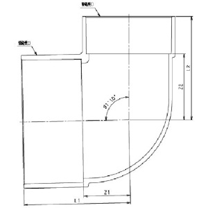 Maezawa VU異径エルボ VUL100X50JC VU異径エルボ VUL100X50JC VUL100X50JC 画像2