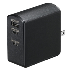 ヤザワ PD対応USBアダプター3ポート105W ブラック PD対応USBアダプター3ポート105W ブラック VFPD105BK
