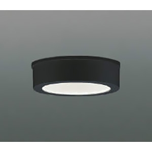 コイズミ照明 LED一体型薄型軒下シーリングライト 防雨・防湿型 白熱球100W相当 非調光 電球色 ブラック AU50497