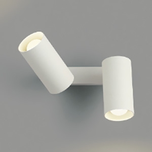 コイズミ照明 LEDシリンダースポットライト フランジタイプ 白熱球100W×2灯相当 散光配光 非調光 温白色 ランプ付 マットファインホワイト AB51715