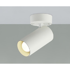 コイズミ照明 LEDシリンダースポットライト フランジタイプ 白熱球100W相当 散光配光 非調光 電球色 ランプ付 マットファインホワイト AS51705