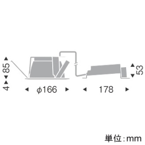 遠藤照明 LEDベースダウンライト 一般型 2000TYPE FHT32W×2相当 埋込穴φ150mm 拡散配光 調光調色 昼光色〜電球色 白 LEDベースダウンライト 一般型 2000TYPE FHT32W×2相当 埋込穴φ150mm 拡散配光 調光調色 昼光色〜電球色 白 EFD8945W 画像2