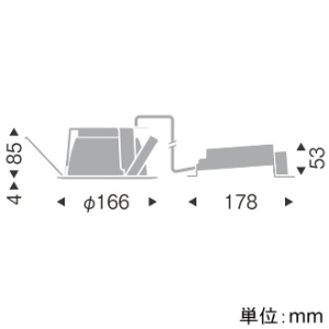 遠藤照明 LEDベースダウンライト 一般型 高気密SB形 1600TYPE FHT42W相当 埋込穴φ150mm 拡散配光 調光調色 昼光色〜電球色 鏡面コーン LEDベースダウンライト 一般型 高気密SB形 1600TYPE FHT42W相当 埋込穴φ150mm 拡散配光 調光調色 昼光色〜電球色 鏡面コーン EFD8948W 画像2