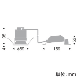 遠藤照明 LEDユニバーサルダウンライト 高気密SB形 700TYPE FHT24W・白熱球80〜60W相当 埋込穴φ75mm 広角配光 調光調色 昼光色〜電球色 鏡面コーン・黒枠 LEDユニバーサルダウンライト 高気密SB形 700TYPE FHT24W・白熱球80〜60W相当 埋込穴φ75mm 広角配光 調光調色 昼光色〜電球色 鏡面コーン・黒枠 EFD8972B 画像2