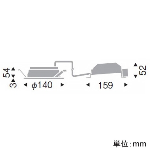 遠藤照明 LEDベースダウンライト 浅型 屋内・軒下兼用 高気密SB形 1000TYPE FHT32W・白熱球100W相当 埋込穴φ125mm 拡散配光 調光 昼白色 白 LEDベースダウンライト 浅型 屋内・軒下兼用 高気密SB形 1000TYPE FHT32W・白熱球100W相当 埋込穴φ125mm 拡散配光 調光 昼白色 白 EFD9052W 画像2