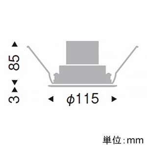 遠藤照明 LEDベースダウンライト 浅型 屋内・軒下兼用 高気密SB形 400TYPE EFD13W・白熱球60W相当 埋込穴φ100mm 拡散配光 非調光 ナチュラルホワイト(4000K) 黒 LEDベースダウンライト 浅型 屋内・軒下兼用 高気密SB形 400TYPE EFD13W・白熱球60W相当 埋込穴φ100mm 拡散配光 非調光 ナチュラルホワイト(4000K) 黒 ERD3778B 画像2