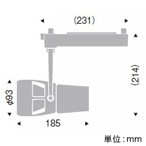 遠藤照明 LEDスポットライト プラグタイプ D300タイプ CDM-T70W相当 超広角配光 非調光 温白色 黒 LEDスポットライト プラグタイプ D300タイプ CDM-T70W相当 超広角配光 非調光 温白色 黒 ERS5355B 画像2