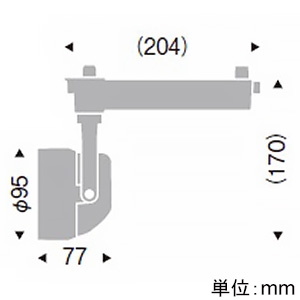 遠藤照明 LEDスポットライト プラグタイプ 2400TYPE セラメタプレミアS35W相当 ナローミドル配光 非調光 電球色 LEDスポットライト プラグタイプ 2400TYPE セラメタプレミアS35W相当 ナローミドル配光 非調光 電球色 ERS6170W 画像2