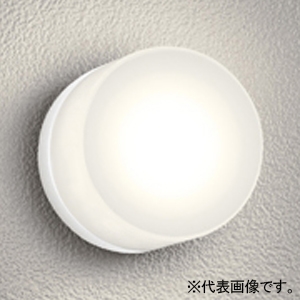 オーデリック 業務用LEDバスルームライト 防雨・防湿型 高演色LED 白熱灯器具60W相当 LED電球フラット形 口金GX53-1 温白色 ねじ込式 非調光タイプ オフホワイト OG264001WR