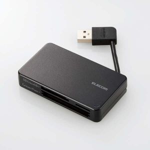 ELECOM USB2.0対応メモリカードリーダー/ケーブル収納型タイプ USB2.0対応メモリカードリーダー/ケーブル収納型タイプ MR-K304BK