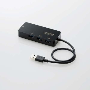 ELECOM USB-A 1Gbps有線LANアダプター[USBハブ付き] EDC-GUA3H2-B