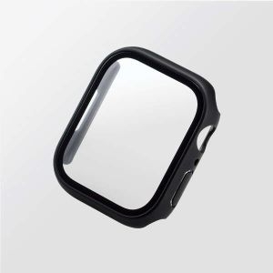 ELECOM Apple Watch45mm用フルカバーケース プレミアムガラス Apple Watch45mm用フルカバーケース プレミアムガラス AW-21AFCGMBK