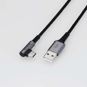 ELECOM USB2.0ケーブル(認証品、A-C、L型コネクタ) USB2.0ケーブル(認証品、A-C、L型コネクタ) MPA-ACL12NBK