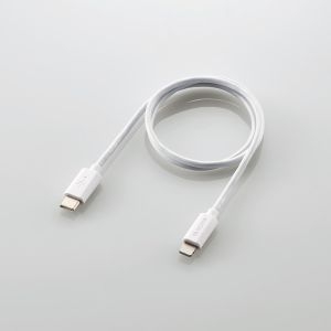 ELECOM USB C-Lightningケーブル/スタンダード/0.5m/ホワイト USB C-Lightningケーブル/スタンダード/0.5m/ホワイト MPA-CL05WH 画像2