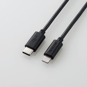 ELECOM USB C-Lightningケーブル/スタンダード/0.5m/ブラック MPA-CL05BK