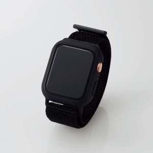 ELECOM Apple Watch44mm用フルカバーケース ファブリックバンド Apple Watch44mm用フルカバーケース ファブリックバンド AW-20MBCFBBK 画像2