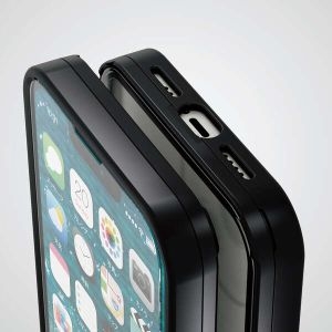 ELECOM iPhone 13 ハイブリッドケース 360度保護 背面ガラス iPhone 13 ハイブリッドケース 360度保護 背面ガラス PM-A21BHV360MBK 画像2