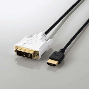 ELECOM HDMI-DVI変換ケーブル(スリム) HDMI-DVI変換ケーブル(スリム) DH-HTDS10BK