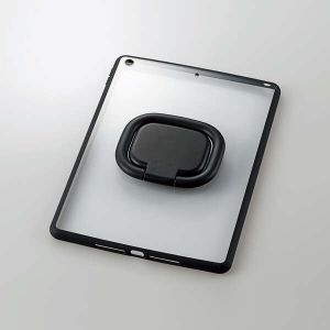 ELECOM iPad 第9世代/TOUGH SLIM LITE/リング付/ブラック TB-A21RTSLFCRBK