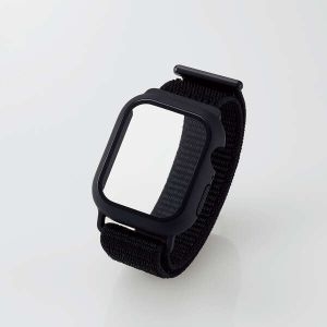 ELECOM Apple Watch41mm用フルカバーケース ファブリックバンド Apple Watch41mm用フルカバーケース ファブリックバンド AW-21BBCFBBK