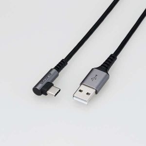 ELECOM USB2.0ケーブル(認証品、A-C、L型コネクタ) USB2.0ケーブル(認証品、A-C、L型コネクタ) MPA-ACL20NBK2