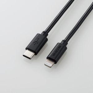 ELECOM 【生産完了品】USB C-Lightningケーブル/スタンダード/1.5m/ブラック MPA-CL15BK