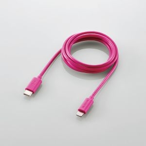 ELECOM USB C-Lightningケーブル/スタンダード/1.0m/ピンク USB C-Lightningケーブル/スタンダード/1.0m/ピンク MPA-CL10PN 画像2