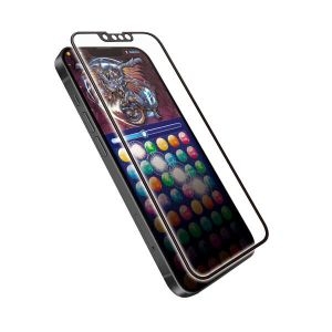 ELECOM iPhone13/13Proガラスフィルム ゲーミング フレーム付BL PM-A21BFLGFEBL