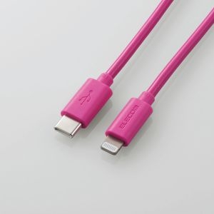 ELECOM USB C-Lightningケーブル/スタンダード/2.0m/ピンク USB C-Lightningケーブル/スタンダード/2.0m/ピンク MPA-CL20PN
