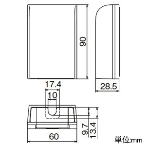 パナソニック スマート小形防雨入線カバー 露出取付形 ホワイトシルバー スマート小形防雨入線カバー 露出取付形 ホワイトシルバー WP9671S 画像2