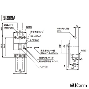 パナソニック 【生産完了品】【受注取り寄せ品】漏電警報付ブレーカ BBW-225CZ型 3P3E 125A AC200V専用 圧着端子用 絶縁バリア付 【受注取り寄せ品】漏電警報付ブレーカ BBW-225CZ型 3P3E 125A AC200V専用 圧着端子用 絶縁バリア付 BBW31251CZ 画像2