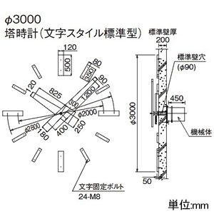 パナソニック 【販売終了】【受注生産品】交流式塔時計 親時計駆動制御型 φ3000mm 50Hz用 屋外用 停電補償機能なし 【受注生産品】交流式塔時計 親時計駆動制御型 φ3000mm 50Hz用 屋外用 停電補償機能なし TCT2305 画像2