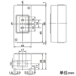 パナソニック ハイプロ小形押釦開閉器 プラスチックケース モータ直入用 露出形 3P 3.7kW インターロック付 ハイプロ小形押釦開閉器 プラスチックケース モータ直入用 露出形 3P 3.7kW インターロック付 BEH3300 画像2