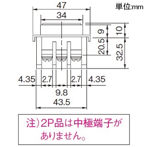 パナソニック ハイプロ小形押釦開閉器 プラスチックケース モータ直入用 埋込形 プレートなし 2P 1.5kW ハイプロ小形押釦開閉器 プラスチックケース モータ直入用 埋込形 プレートなし 2P 1.5kW BEH2302 画像3