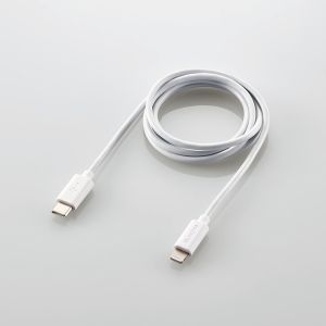 ELECOM USB C-Lightningケーブル/スタンダード/1.0m/ホワイト USB C-Lightningケーブル/スタンダード/1.0m/ホワイト MPA-CL10WH 画像2