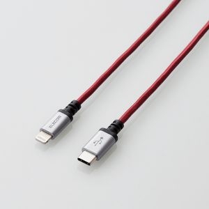 ELECOM USB C-Lightningケーブル/高耐久/0.7m/レッド USB C-Lightningケーブル/高耐久/0.7m/レッド MPA-CLS07RD