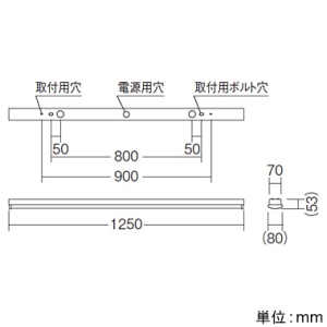 遠藤照明 LED軒下用ベースライト 防雨形 40Wタイプ 直付タイプ トラフ形 W80 一般タイプ 4000lmタイプ FLR40W×2相当 非調光 昼白色 ステンレス製 LED軒下用ベースライト 防雨形 40Wタイプ 直付タイプ トラフ形 W80 一般タイプ 4000lmタイプ FLR40W×2相当 非調光 昼白色 ステンレス製 ERK9877SA+RAD-837N 画像2